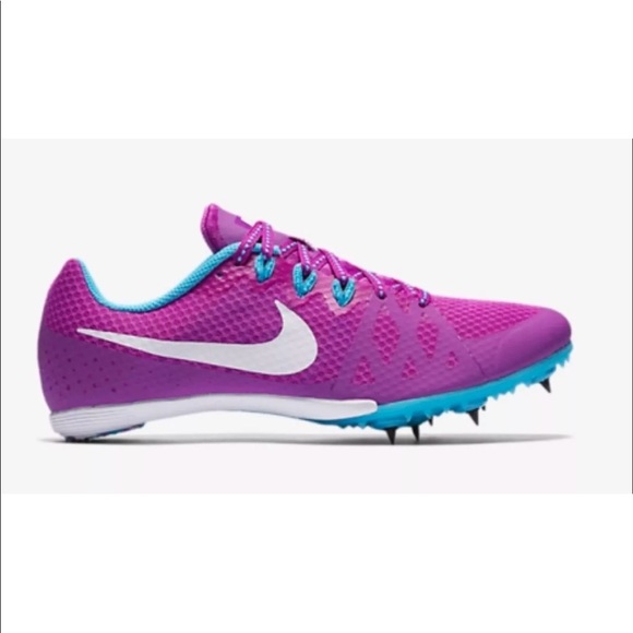 purple track shoes